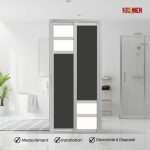 Aluminium Slide & Swing Toilet Door
