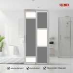 Aluminium Slide & Swing Toilet Door