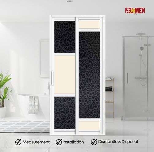 Aluminium Slide & Swing Toilet Door